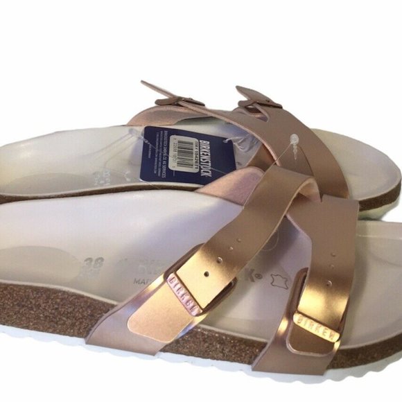 Birkenstock Yao Balance Women's Leather Sandals, Metallic Copper - Picture 4 of 7